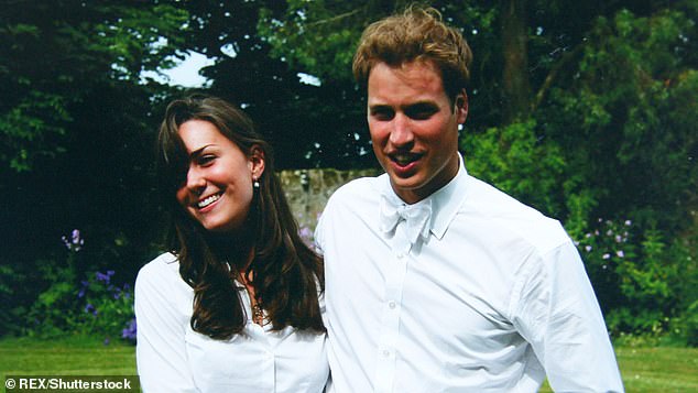 William met Kate Middleton, whom he would later marry, at university. The couple is pictured here on their graduation day in 2005