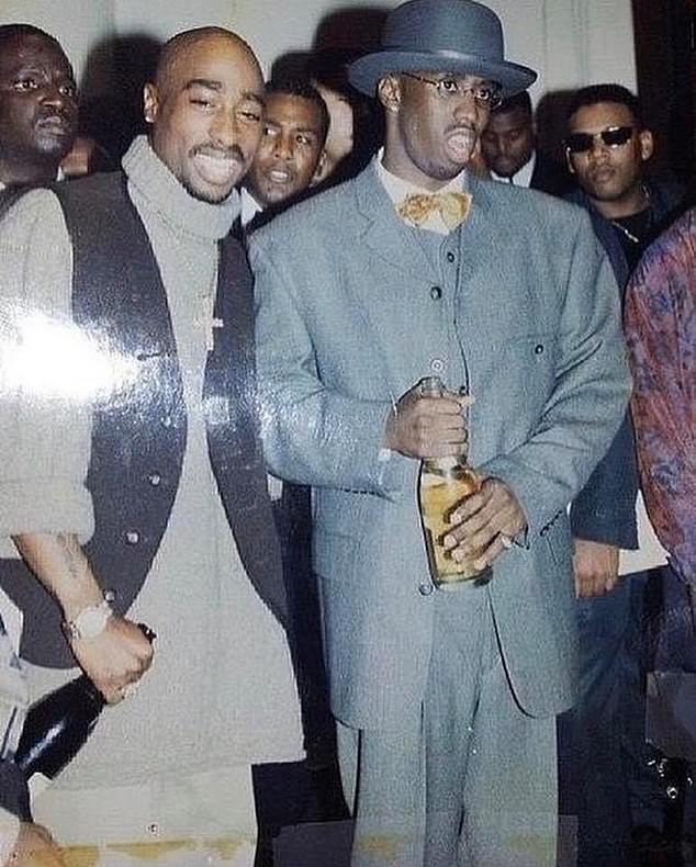 The rap legend, who died at age 25, is pictured with Combs at his 1994 birthday party at Roseland Ballroom.