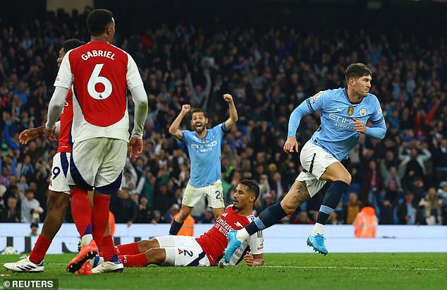 John Stones (right) scored Manchester City's equaliser with just seconds remaining in the match.