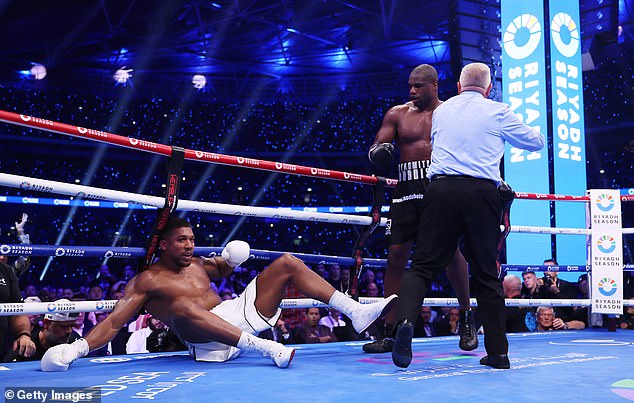 The former two-time world champion was knocked out in the fifth round by Dubois (right) in an explosive performance at Wembley.