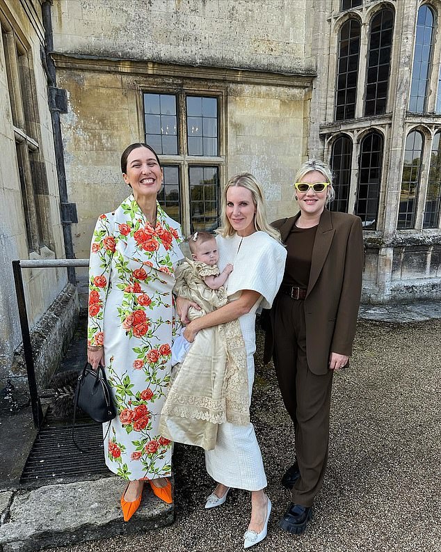 The baby was christened at the weekend at St Mary the Virgin Church in Marholm, Cambridgeshire, near her husband's family home, Milton Hall.