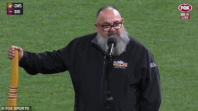 Brendan Kerin's (pictured) rendition of Welcome to Country went viral ahead of the AFL semi-final match between GWS Giants and Brisbane Lions at Sydney Olympic Park on 14 September.