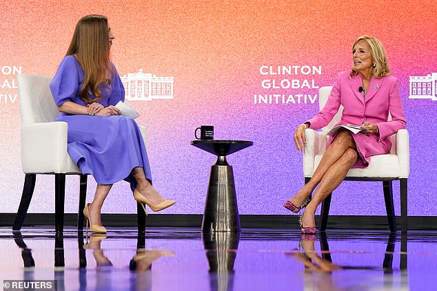 Chelsea Clinton and Jill Biden lead a talk on women's health