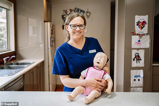 The terrifying but life-saving experience led the nurse to start her own business offering baby first aid courses to help parents be prepared in case of an emergency, wherever they are.