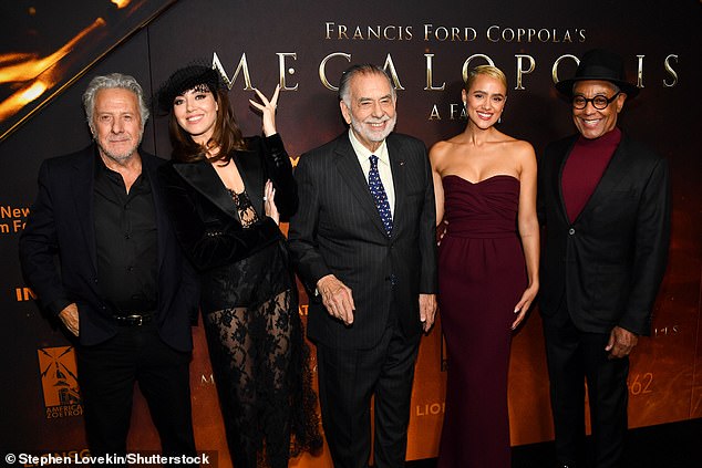 The cast posed on the red carpet alongside director Francis Ford Coppola