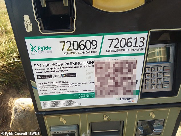 Target: An example of a scam: QR codes pasted on display machines and fare boards in Lytham St Annes, Lancs