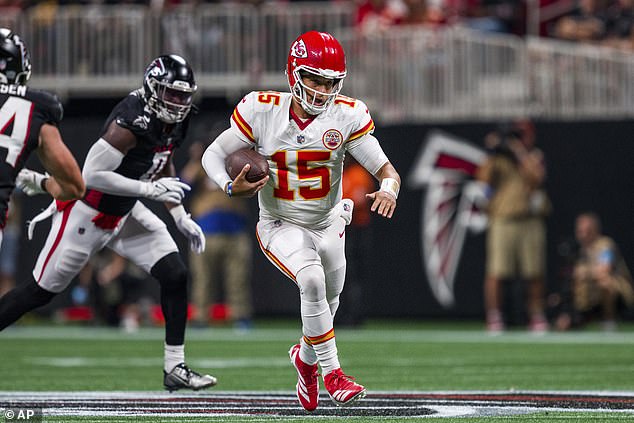 Mahomes took his time kneeling, losing 13 yards in the process.