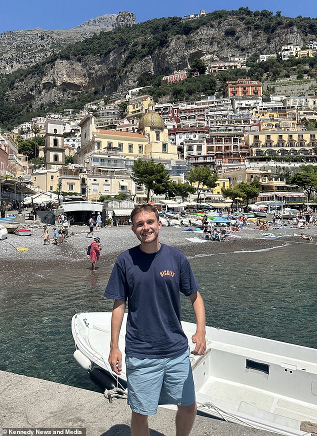 Bailey Turvey traveled to Italy's Amalfi Coast on a four-day work trip in July and took a boat trip to Positano.