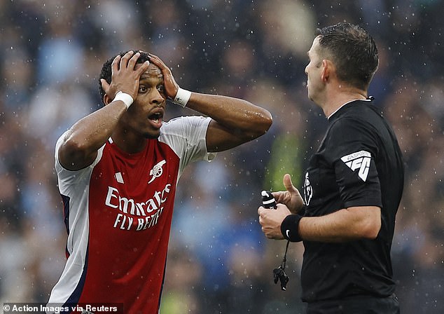 Arsenal players reacted with disbelief despite being fully aware of the rules of football