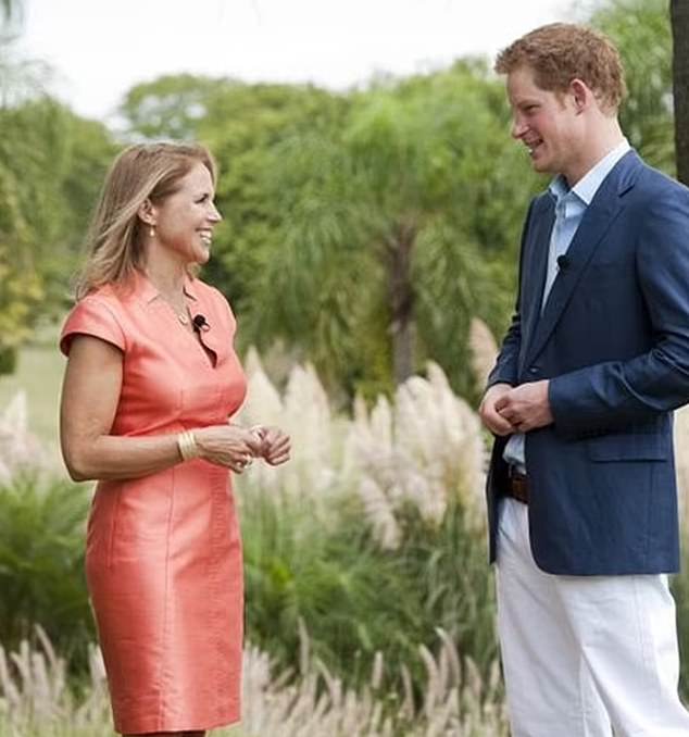 Katie claimed in her new memoir that Prince Harry stank of alcohol and cigarettes when she interviewed him in Belize in 2012 (pictured)