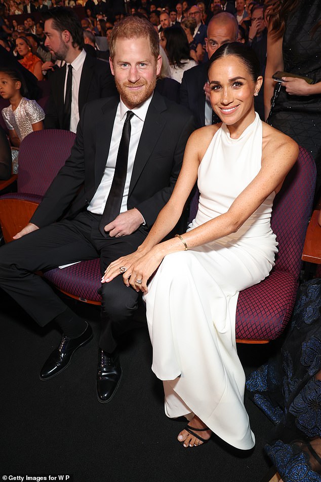 The Duke and Duchess of Sussex at the 2024 ESPY Awards at the Dolby Theatre on July 11 in Hollywood, California