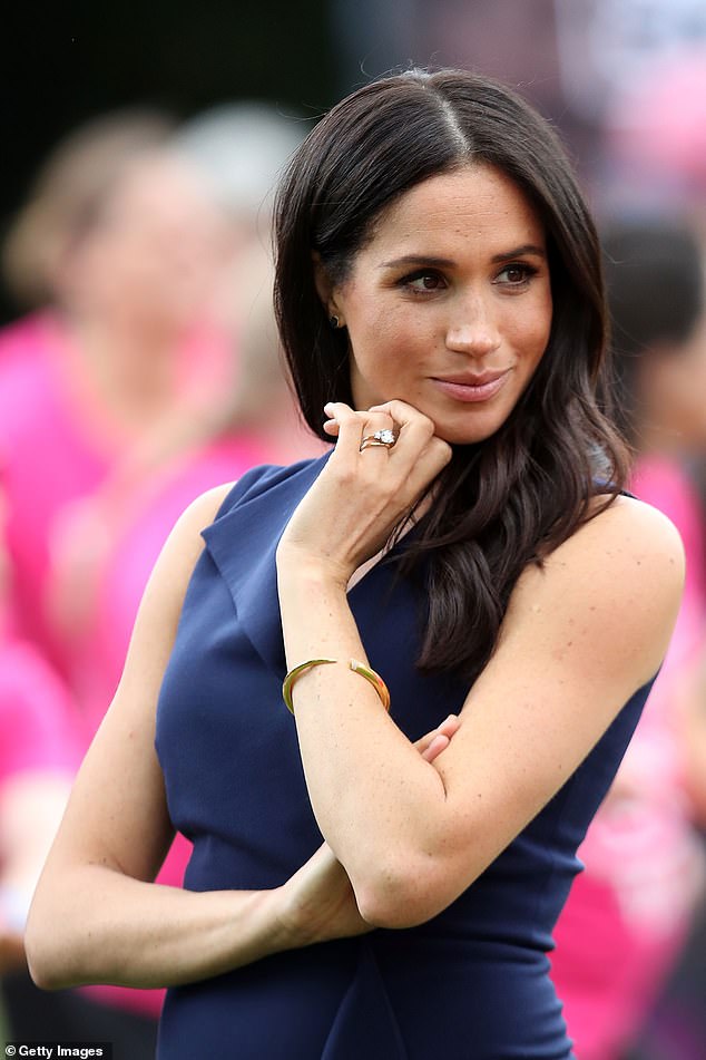 Meghan attends a reception at Government House on October 18, 2018 in Melbourne, Australia.