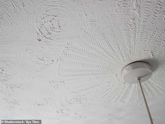 Artex ceilings are another relic of the 1970s that are, thankfully, a thing of the past.