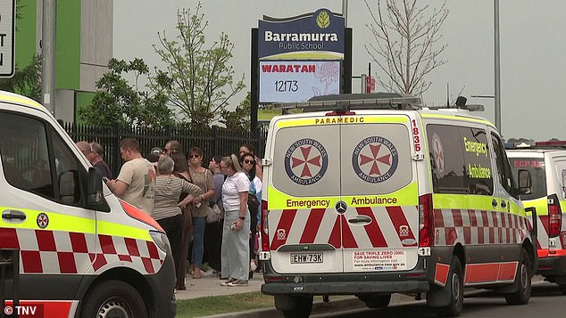 The accident happened at Barramurra Public School in Oran Park, southwest of Sydney, on Wednesday.