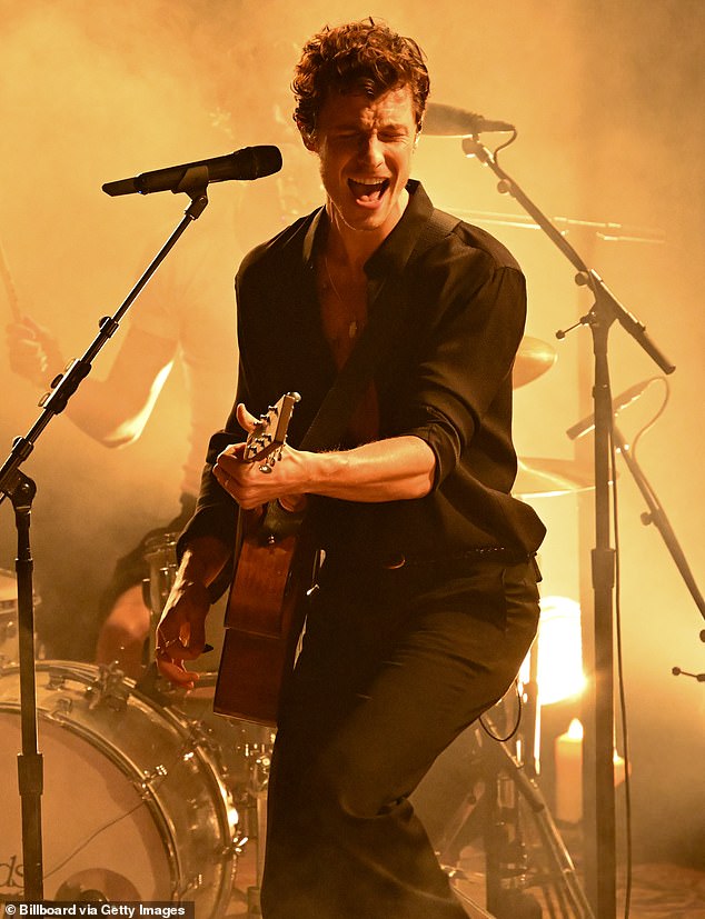 Not long before his performance during the star-studded awards ceremony, Shawn had also taken the stage to sing his song, Nobody Knows (seen above), which was released on September 12.