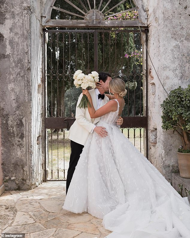 Anna walked down the aisle with Michael last month in a lavish ceremony in Corfu, Greece.