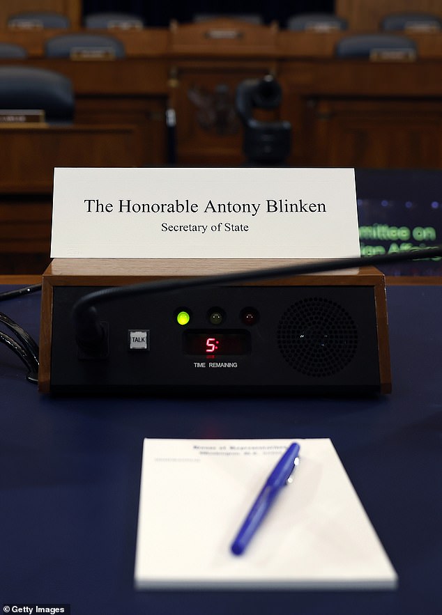 Blinken, who is currently attending the UN General Assembly, did not attend the hearing and committee chairman Michael McCaul (R-TX) voted to hold Blinken in contempt of Congress.