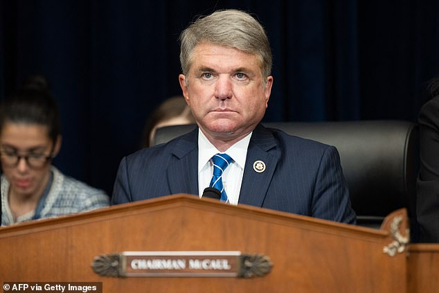 U.S. Rep. Michael McCaul, R-Texas and chairman of the House Foreign Affairs Committee, oversees a hearing on the U.S. withdrawal from Afghanistan where the witness, U.S. Secretary of State Antony Blinken, did not appear to testify on Capitol Hill in Washington, D.C., on September 24, 2024.