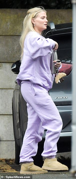 She was spotted running errands in Manchester on Wednesday.