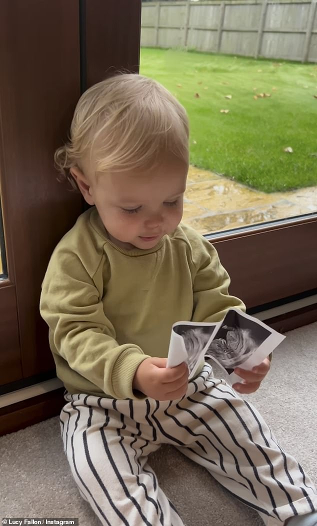 Sitting with Sonny, the couple could be seen reading a book with the little one, before the camera showed a positive pregnancy test and an ultrasound scan.