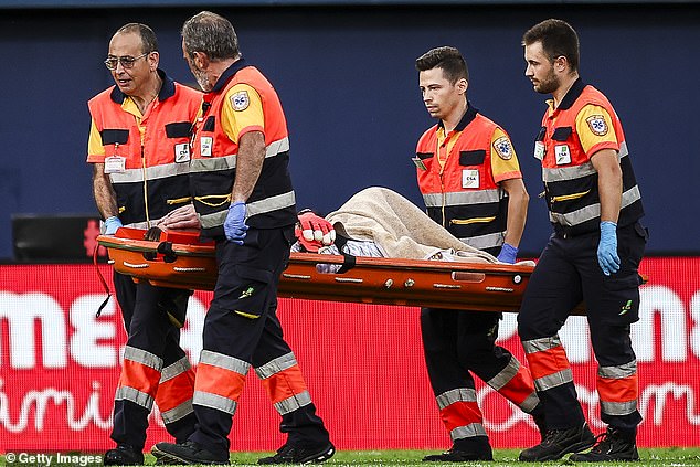 Ter Stegen had to be taken off on a stretcher after suffering a knee injury at the weekend