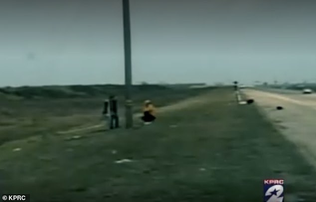 Pictured above: The area where Alijah's body was dumped in Galveston, Texas, near the seawall.