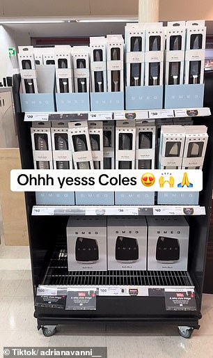 Coles shoppers rush to get their hands on Smeg's luxury knife range, worth over $800