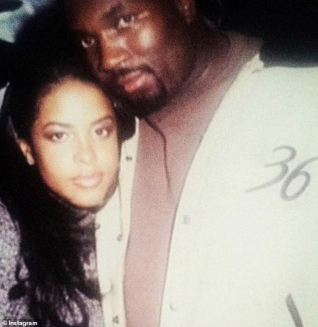 During his career in the music industry, Sherman said he was surrounded by a number of celebrities. He is pictured here with the late R&B star Aaliyah.