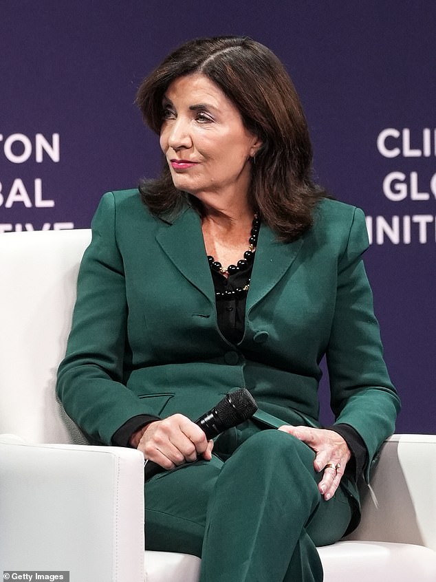 If Adams refuses to step down, New York Gov. Kathy Hochul, pictured, could use extraordinary powers to remove him from office before his term ends.