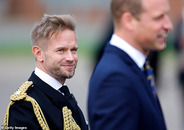 Commander Dixon with Prince William at RAF Coningsby in 2022