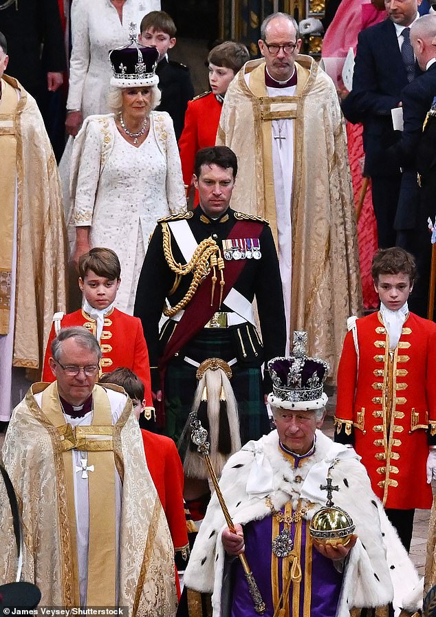 Lieutenant Colonel Thompson followed the King at his coronation last year.