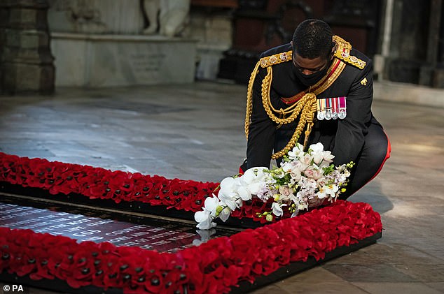 The Afghanistan war veteran was the first black equerry to the Royal Family and trained at Sandhurst.