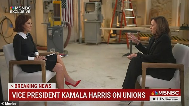 Kamala Harris Talks to MSNBC About the Economy