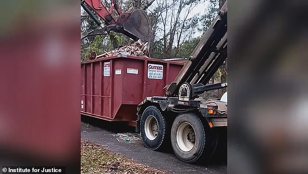 Arnold's neighbor alerted him to a dumpster outside his home in September 2023.