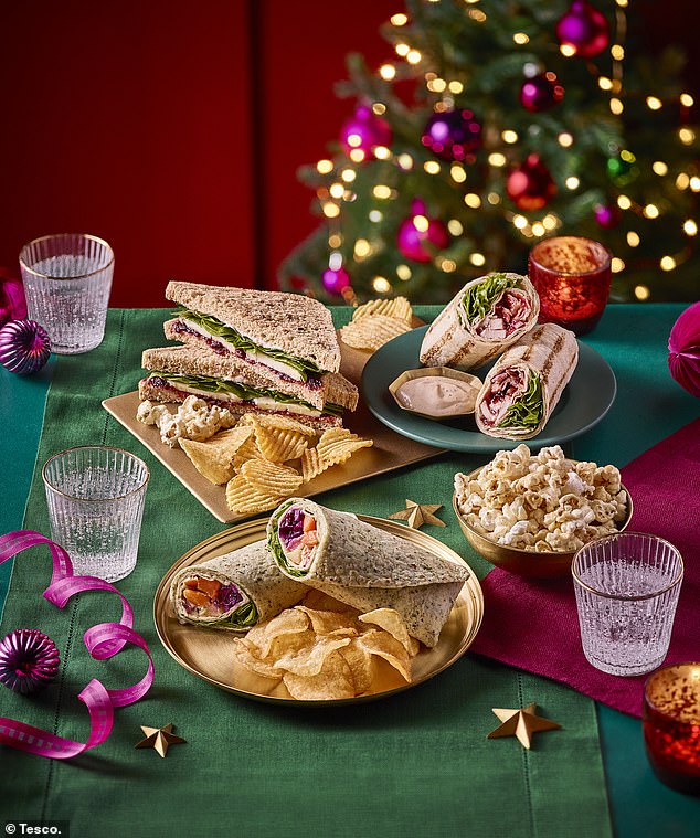 Plant Chef's Christmas Turkey Dinner Sandwich (top left) and Christmas Veggie Wrap (bottom) are perfect for when you're on the go.