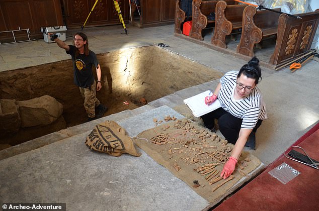 The skeletal remains of a man dating back to the 17th century were found in the Church of the Annunciation of the Blessed Virgin Mary in the small village of P¿czewo