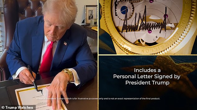 Each watch comes with a signed letter.