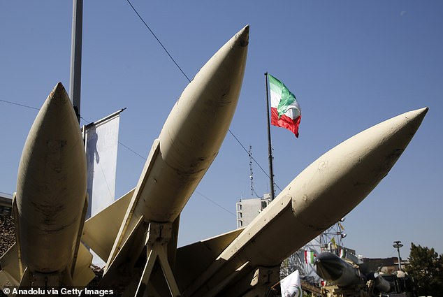 Heavy weapons including ballistic missiles, air defense systems and unmanned aerial vehicles are on display in Tehran this week.