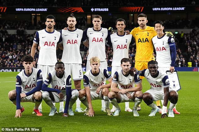 Bissouma (below right) started for Spurs in the UEFA Europa League match against Qarabag.