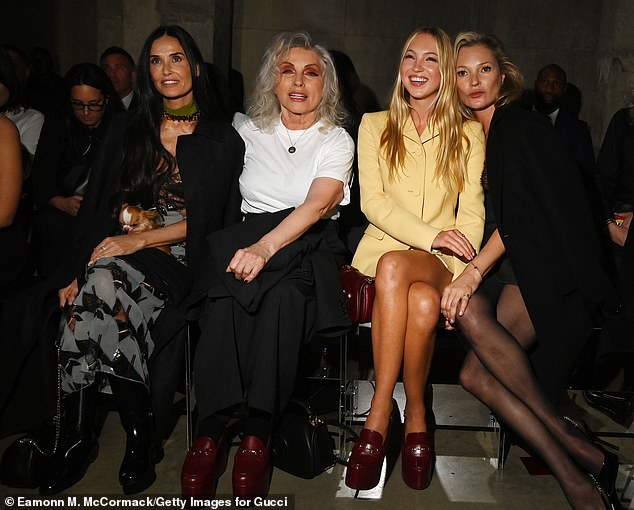 Previously, Harry sat front row at Gucci's Cruise 2025 runway presentation held at the Tate Modern in London on May 13 alongside Demi Moore (L), Lila Moss (2-R) and his famous mother Kate Moss (right).