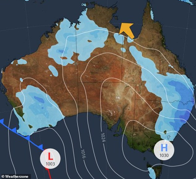 This Friday precipitation map shows that large areas of the country will have a wet start to the weekend.