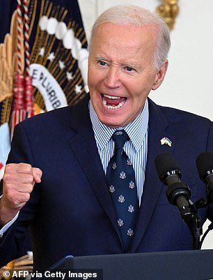 President Joe Biden at a gun control event Thursday