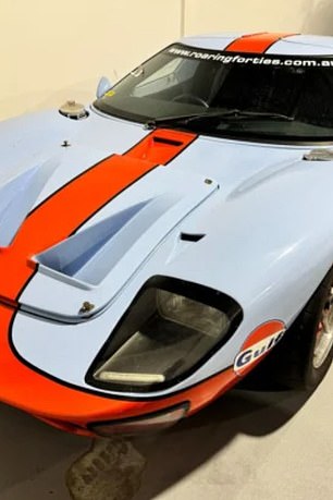 The photo shows the replica of the Ford GT40 coupe.