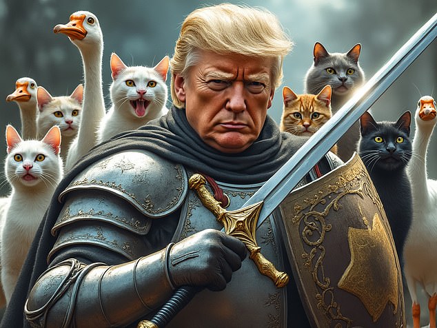 “They are eating the dogs. They are eating the cats. “They are eating the pets of the people who live there,” Trump said a few weeks ago, paving the way for memes like this one.