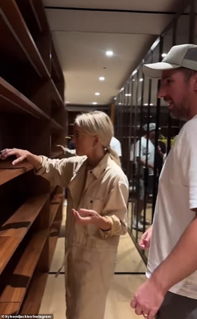 She shared a video of herself and KIIS FM video producer Josh Fox trying to find a way into the mysterious space, only to be disappointed to discover it was a utility closet.