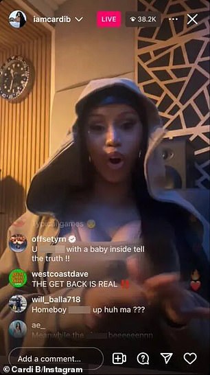 Offset on Wednesday night accused his ex-wife Cardi B, 31, of having sex with another man during her recent pregnancy.