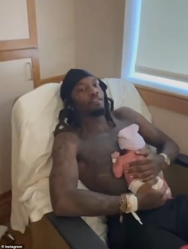 Although they have been estranged, Offset was present at the birth of his daughter.