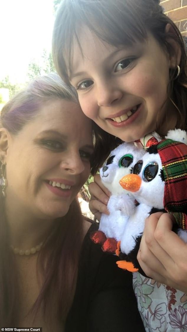 Stein was found guilty earlier this year by a jury of murdering the nine-year-old daughter of his then-partner, Charlise Mutten (pictured with her mother Kallista).