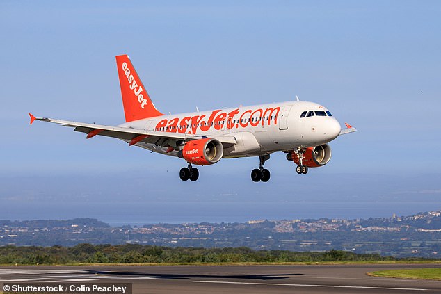 An EasyJet plane arrives at Bristol Airport (file image), where the flight was met by police.