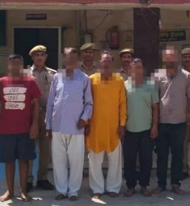 Police said five people, including a teacher and his father, were arrested in northern India for the murder.